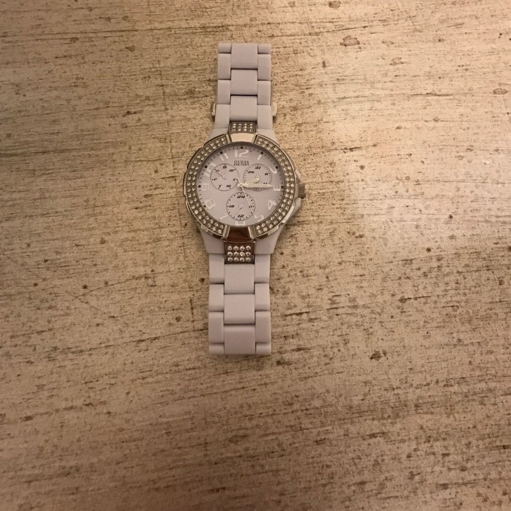 White Guess Watch