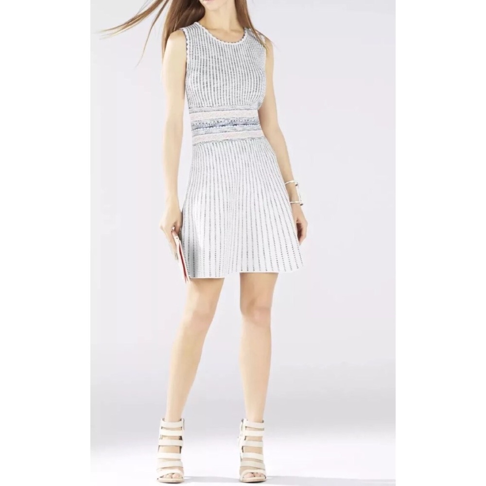 Bcbg Wilma Haze woodblock fit and flare dress NWT