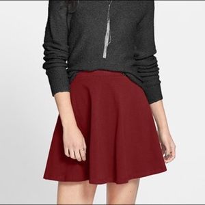 Lily white red skater skirt size M