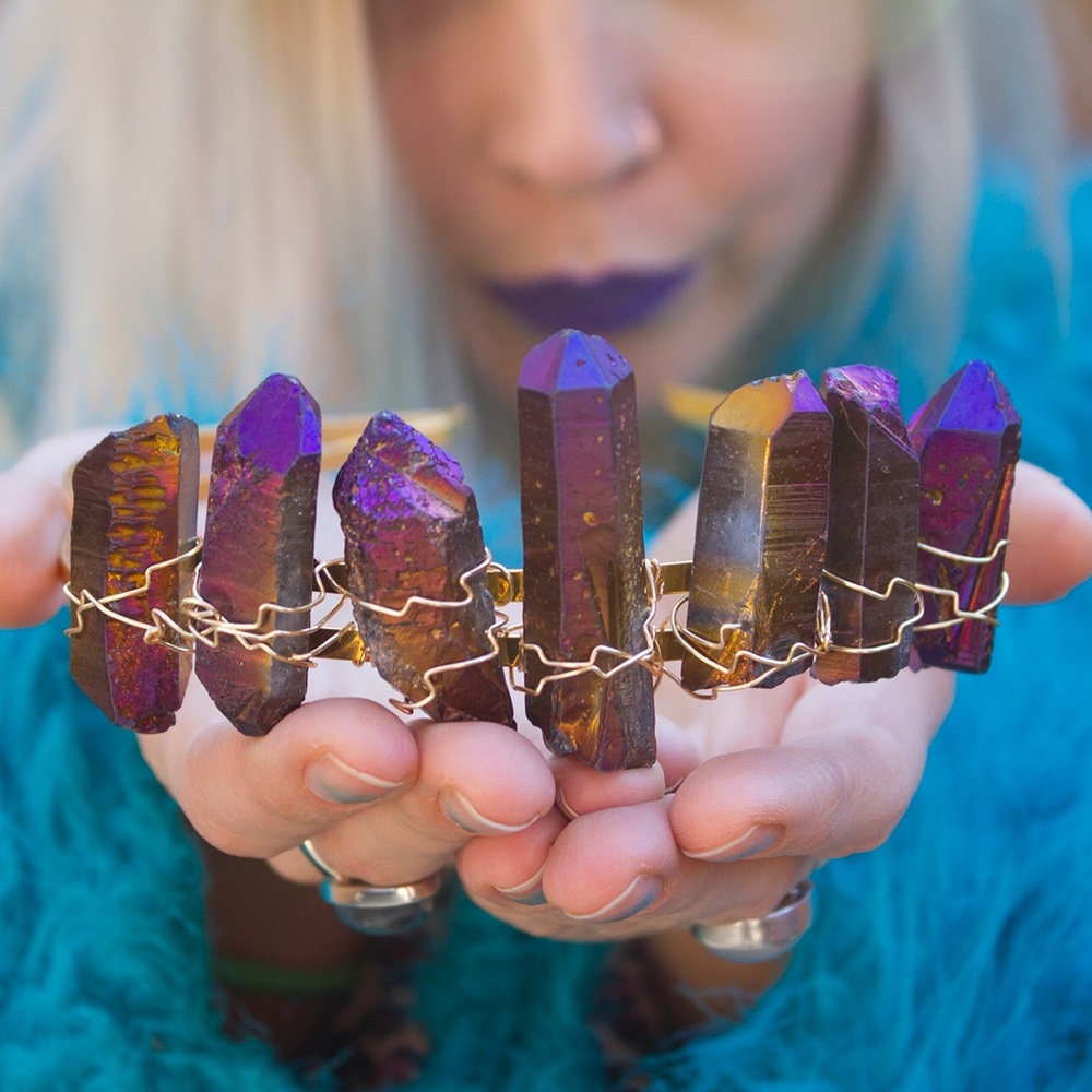 Purple Dragon Hologram Titanium Quartz Crown ✨💜✨