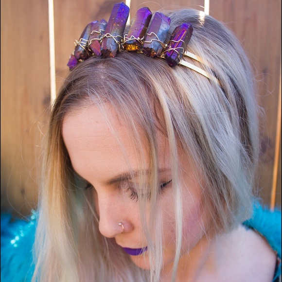 Purple Dragon Hologram Titanium Quartz Crown ✨💜✨ - Picture 3 of 4