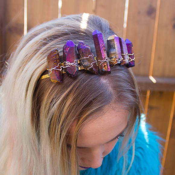 Purple Dragon Hologram Titanium Quartz Crown ✨💜✨ - Picture 2 of 4