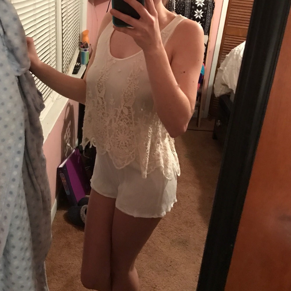 Super adorable white romper