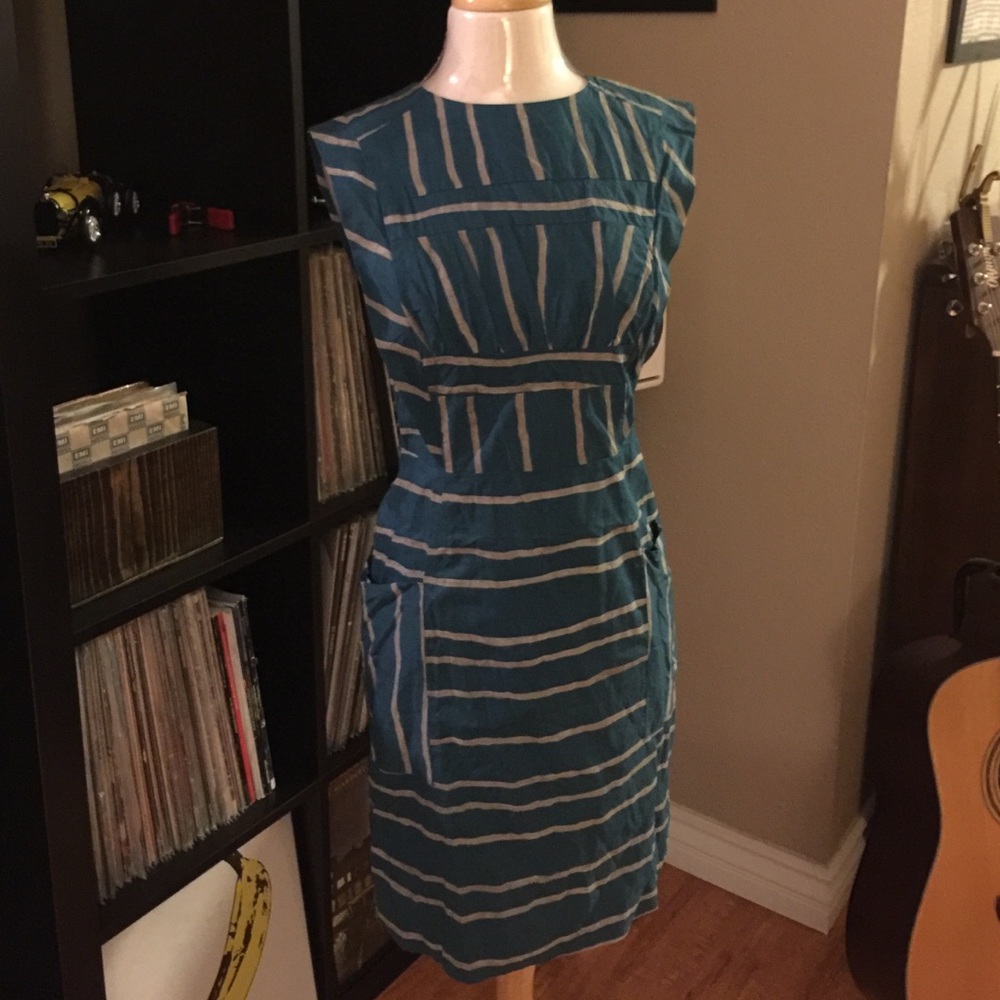 DKNY Striped sheath dress