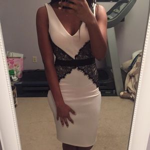 Cream Body Fitting Dress