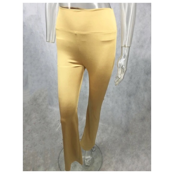 NEW! Gold Silk pants - Picture 3 of 7