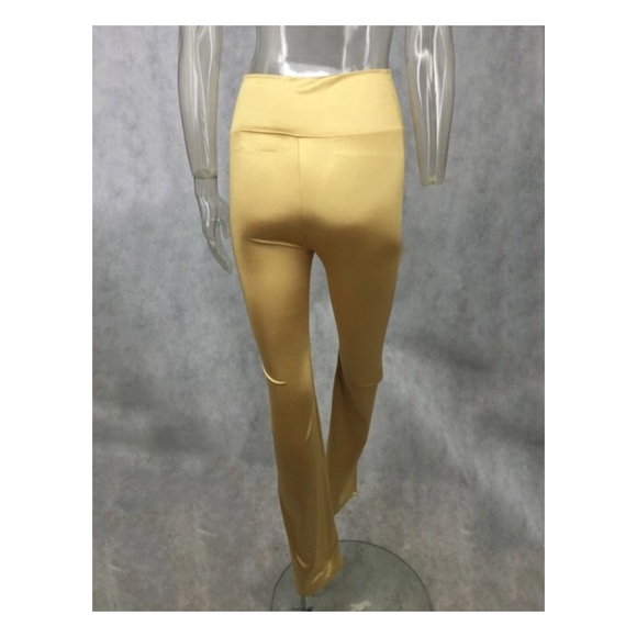 NEW! Gold Silk pants - Picture 4 of 7