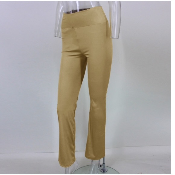 NEW! Gold Silk pants - Picture 2 of 7
