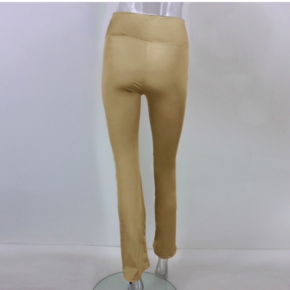 NEW! Gold Silk pants - Picture 5 of 7