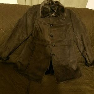 Brand new A.N.A. Faux Fur trim coat