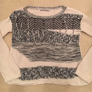 JUST LISTED! Tan and Black Tassel Sweater