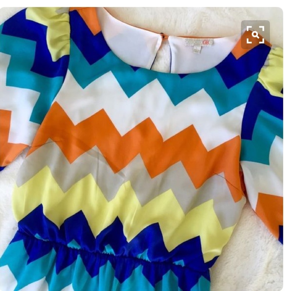 Multicolor chevron dress