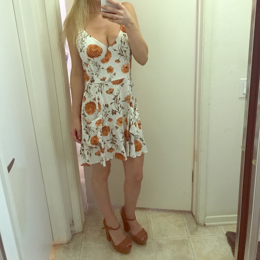 Urban outfitters white floral dress