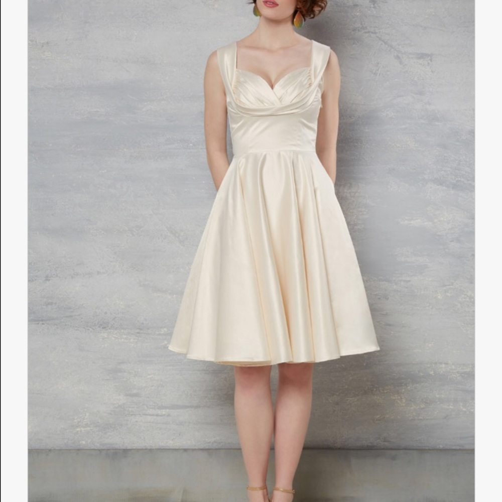 Modcloth Aisle Be There dress in Ivory