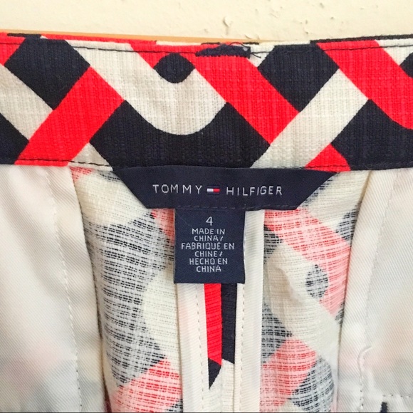 Tommy Hilfiger NWOT patterned crop trouser pant - Picture 4 of 6