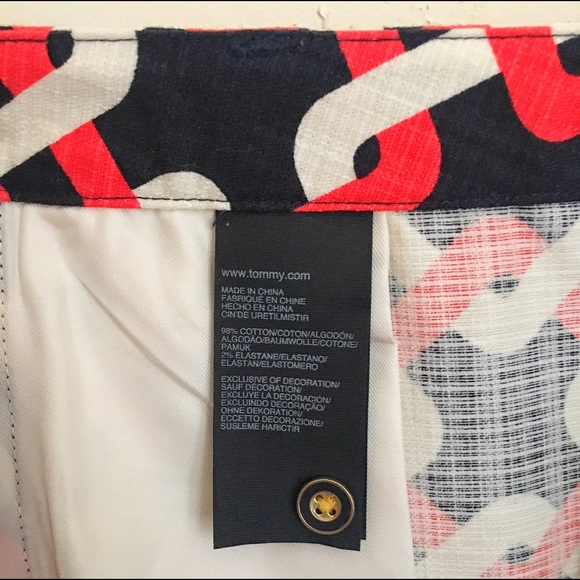 Tommy Hilfiger NWOT patterned crop trouser pant - Picture 5 of 6