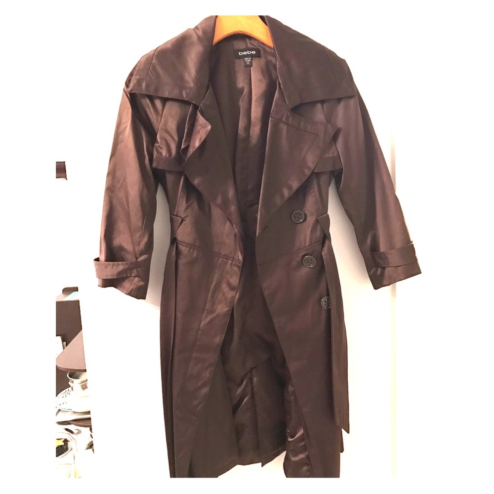 Bebe Brown Trench Coat