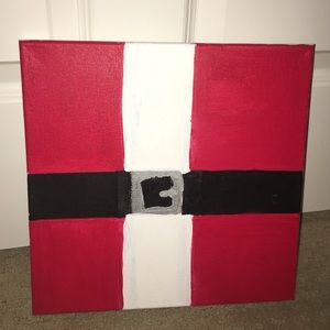 Santa coat belt painted on a canvas