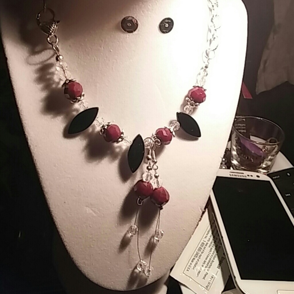 Necklace and earrings