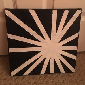 White star painted on canvas