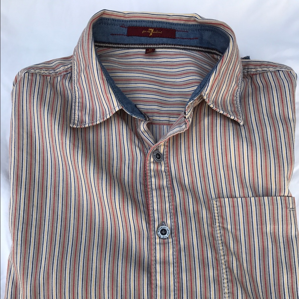 Seven button down