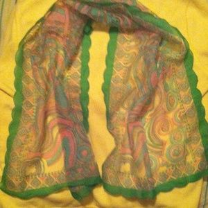 💗Cute pink, green & light blue scarf💚