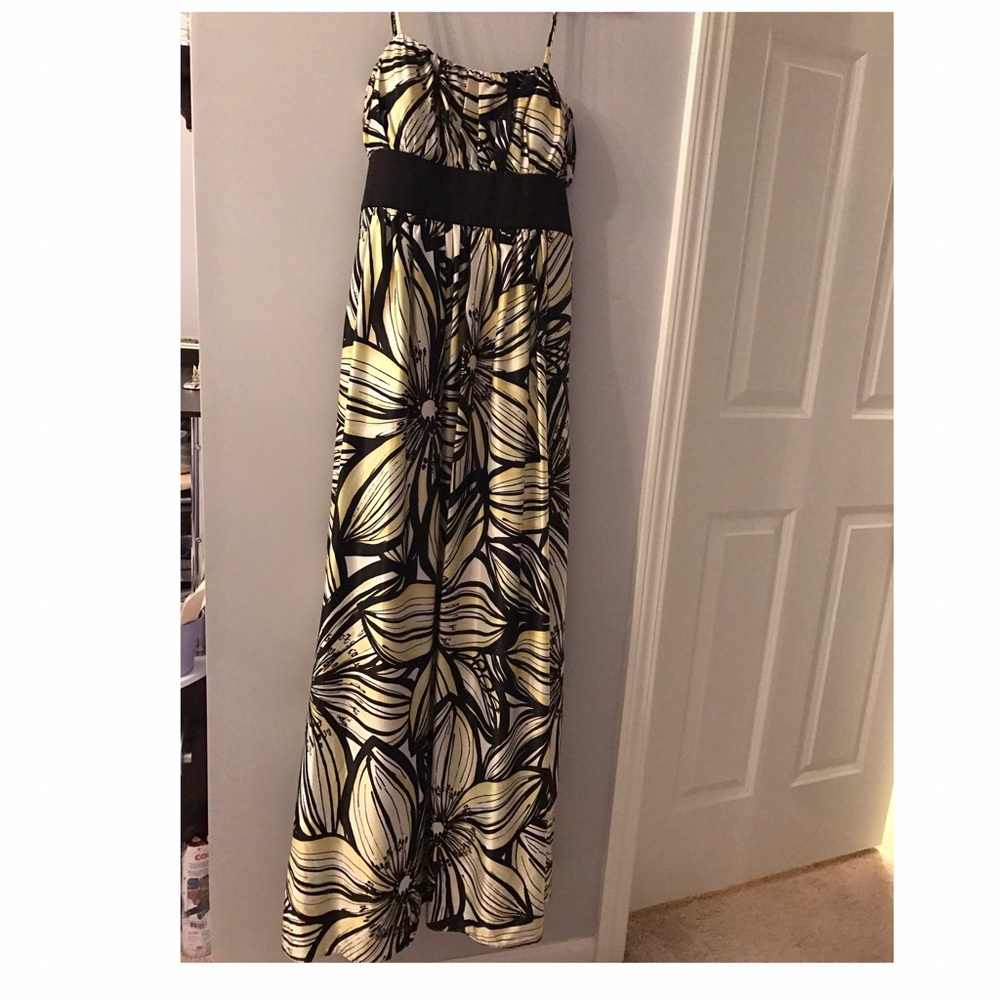 BCBG floral gown
