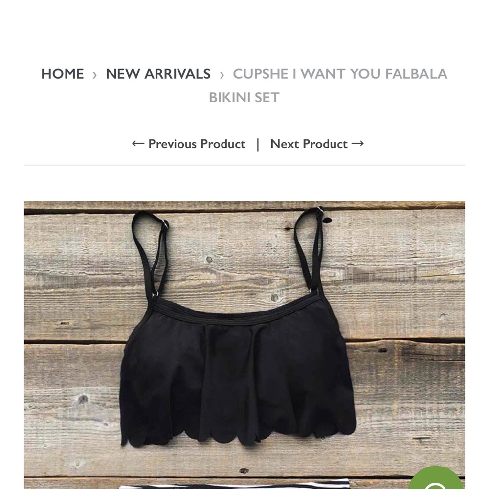 NEW Small Black Swimsuit Bikini Top
