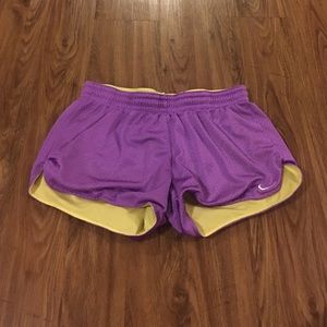 NIKE DRI FIT Purple Athletic Mesh Shorts