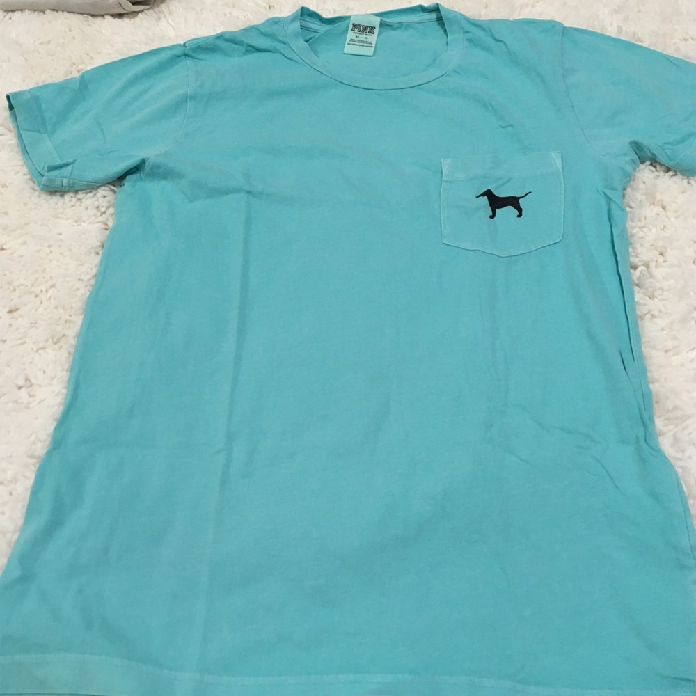 Turquoise short sleeve shirt