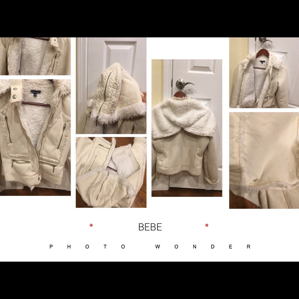 Beautiful white BEBE Winter Jacket