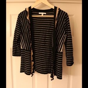 Tan and black cardigan