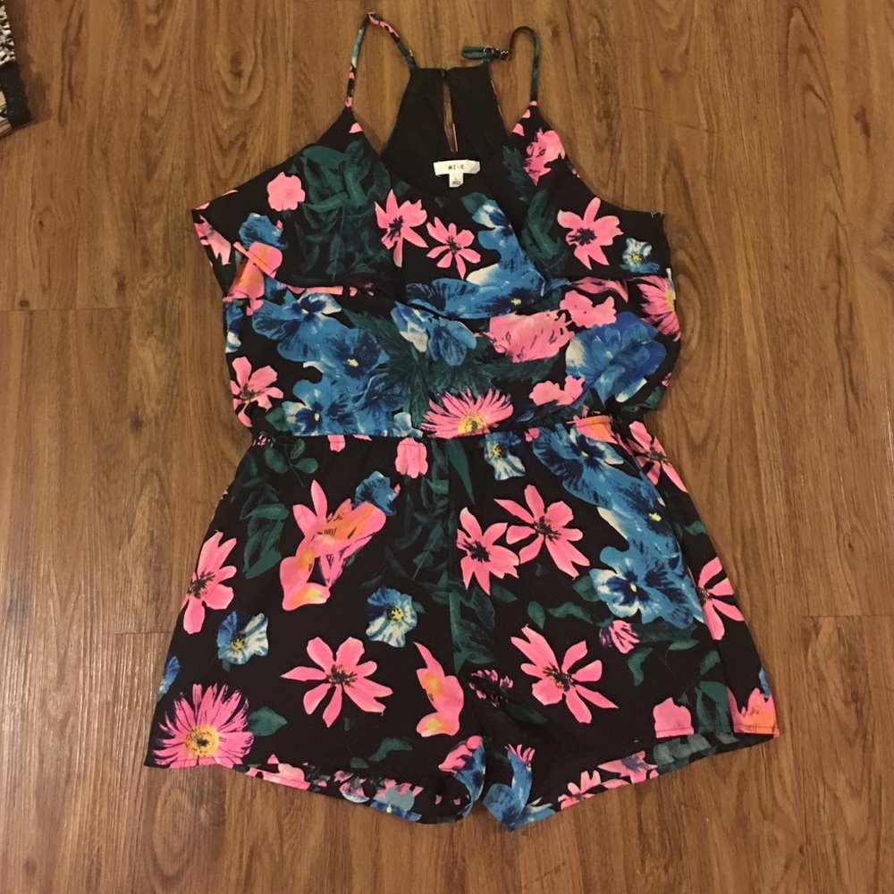 Floral Print Romper One Piece