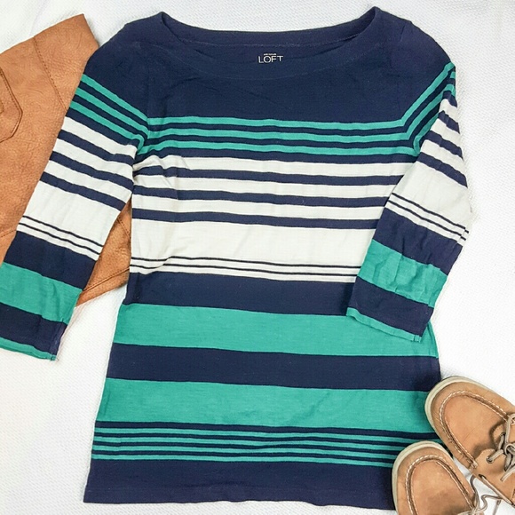 Ann Taylor LOFT Striped Shirt - Picture 1 of 2