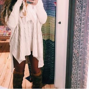 Free people beige sweater dress