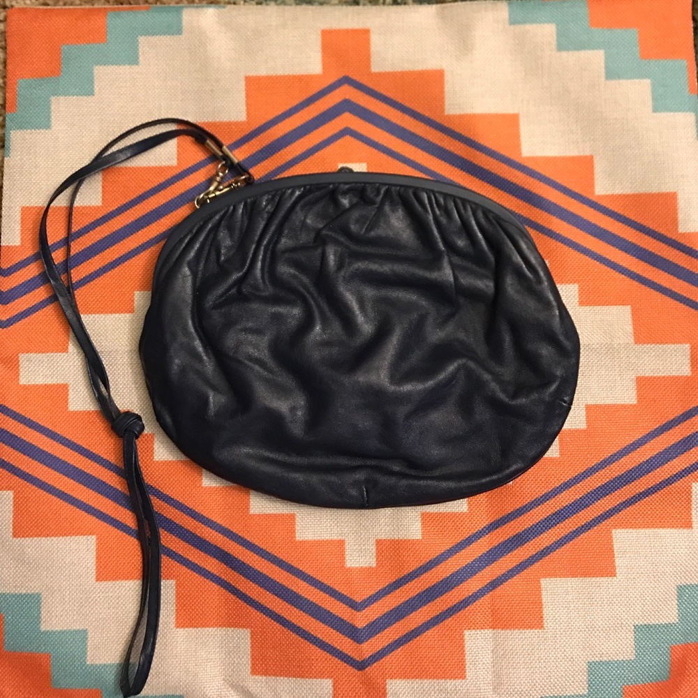 Navy vintage clutch purse