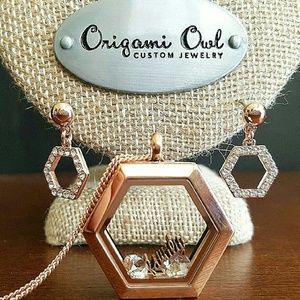 Oragami Owl Hexagon Living Locket