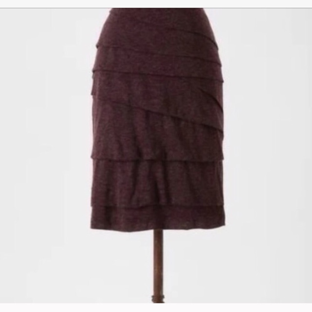 FINAL SALE Anthro Coquille Layered in Slate skirt