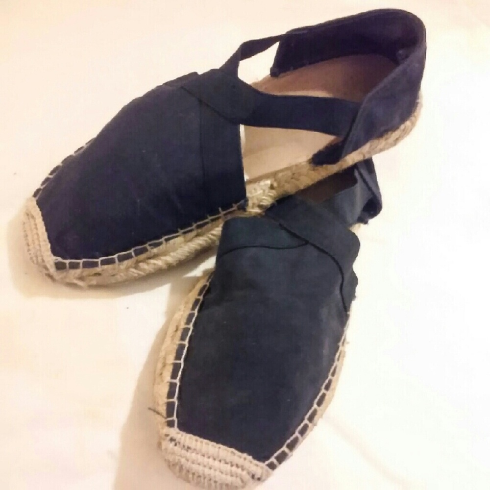 Navy Blue Espadrilles Size 10