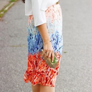 Skirts - Pleated print skirt Skirts - Pleated print skirt