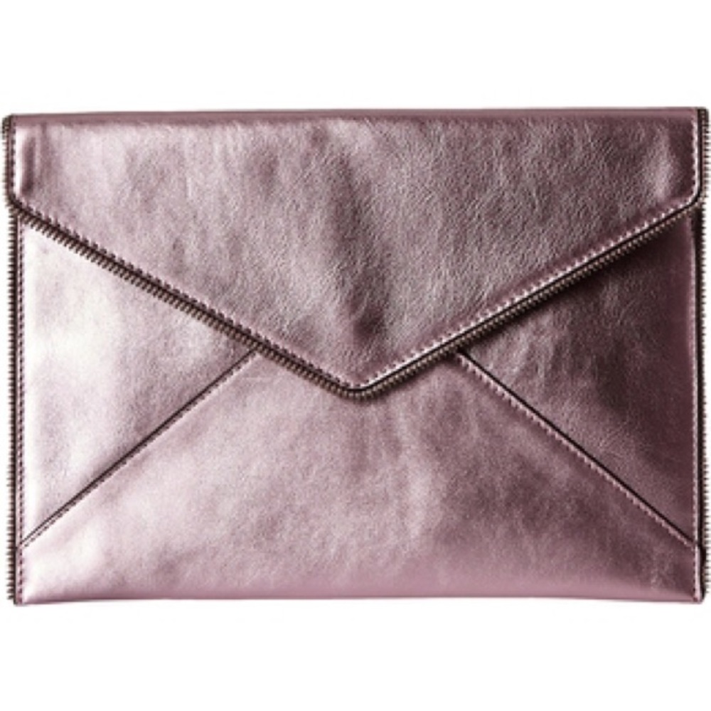 Rebecca Minkoff Metallic Pink Leo Clutch