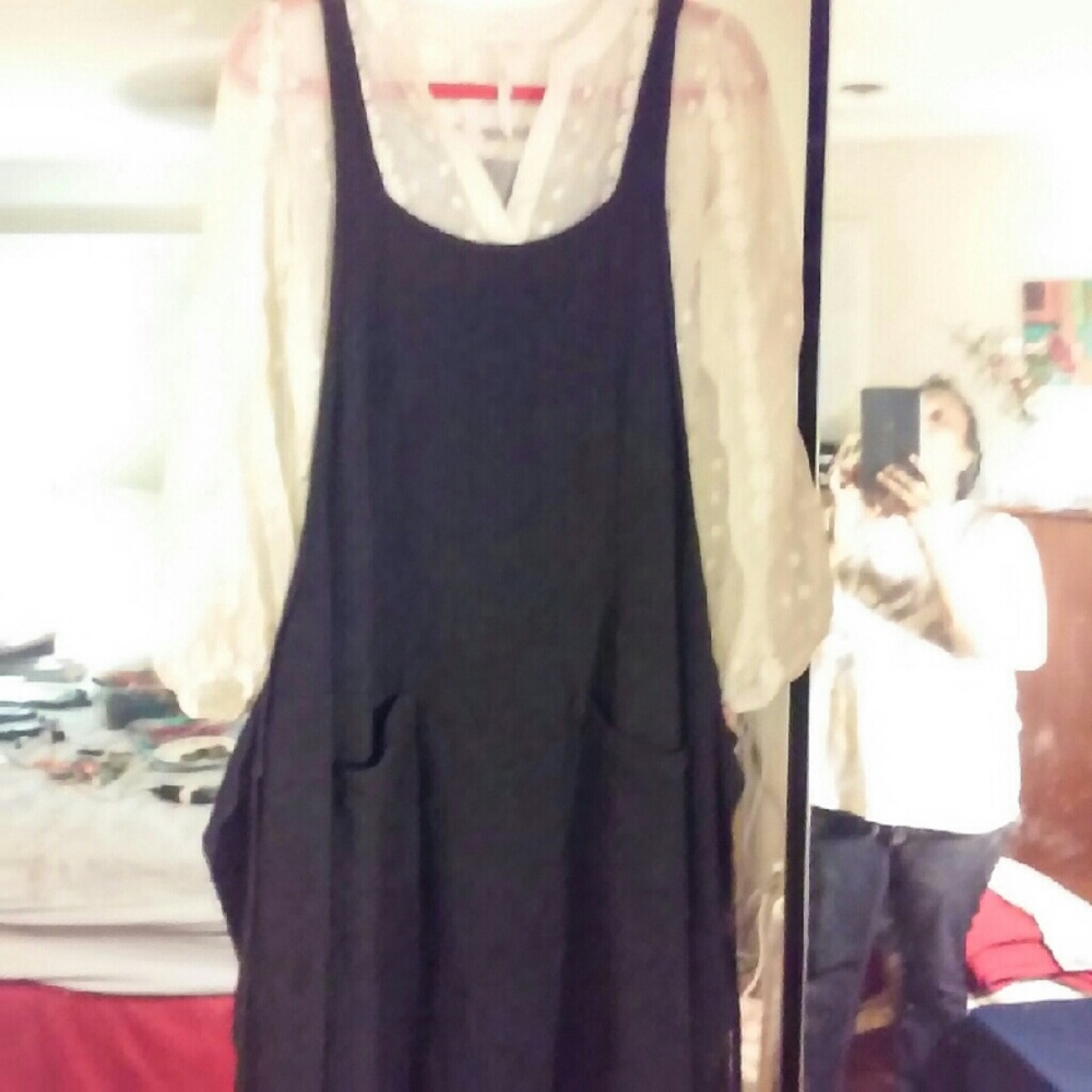 J. Jill Wrap Around Maxi Apron Dress