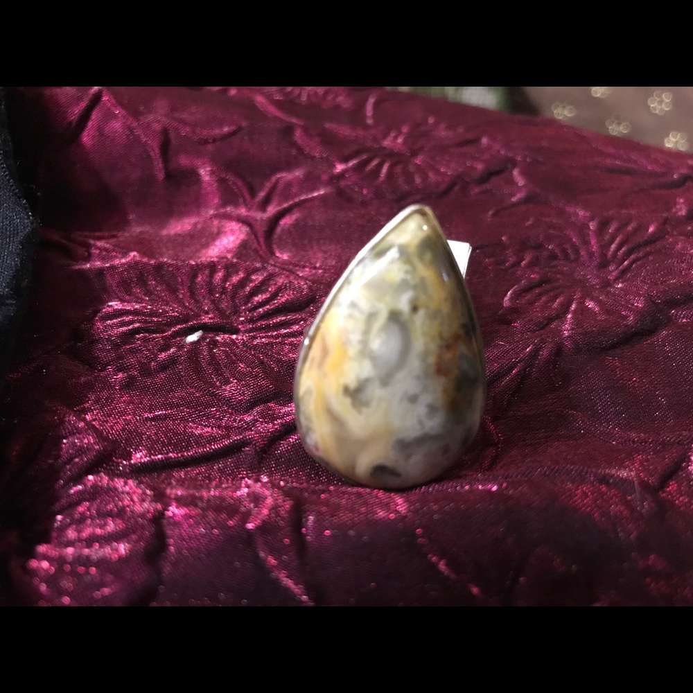 NEW! Beautiful Large CRAZY LACE AGATE Ring Sz 6