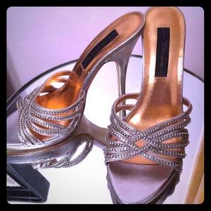 Steve Madden bling open toe heels