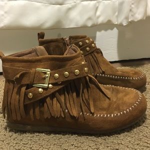 Moccasin style booties