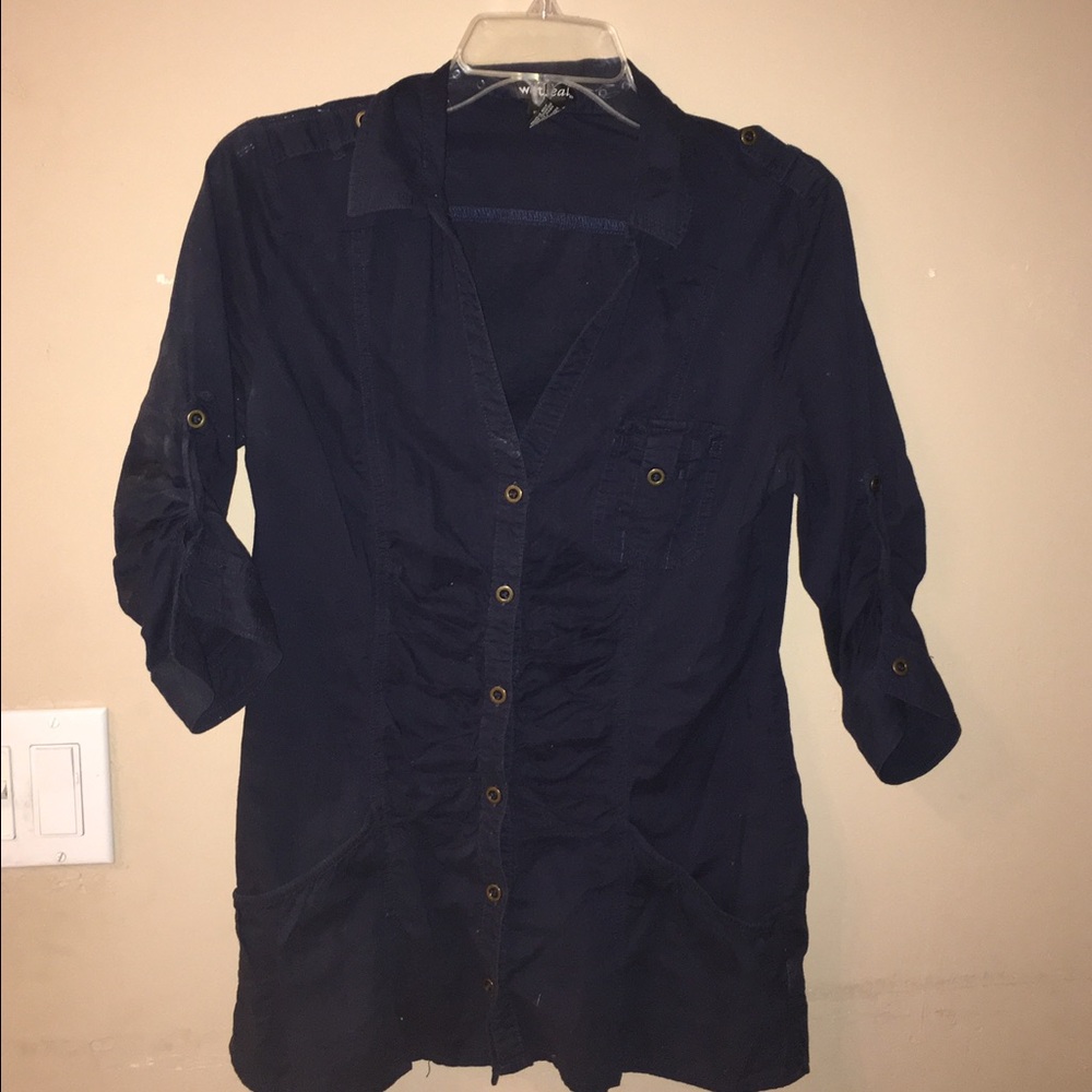 Navy Blue Button Up