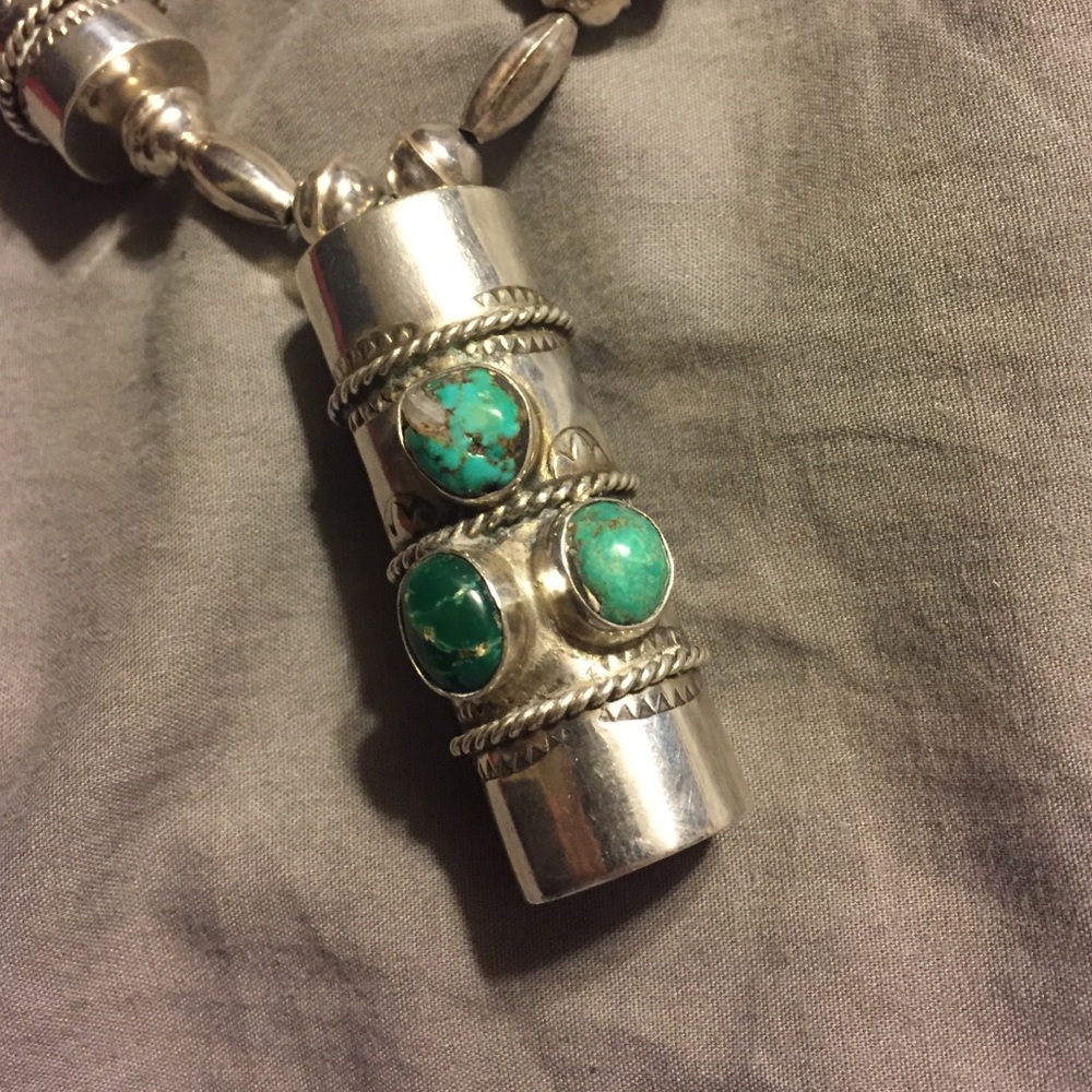 Navajo Pawn 1950s signed necklace