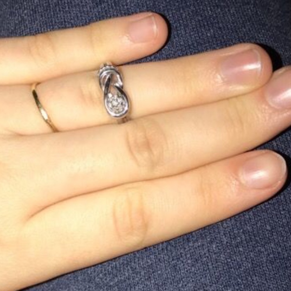 1/10 CT Sterling silver diamond ring