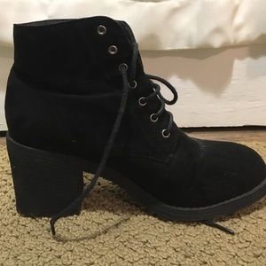 Topshop black ankle boots. Suede