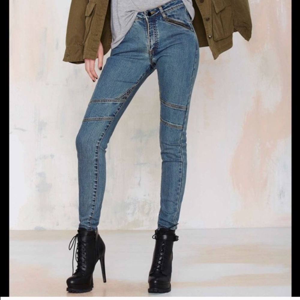 NWT Nasty Gal Moto Jeans sz 29